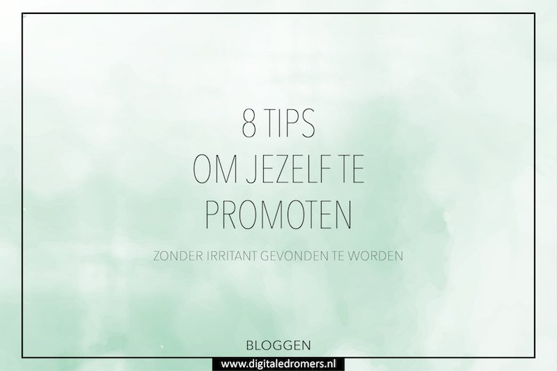 Schaamteloze zelfpromotie zonder dat anderen zich eraan ergeren → wp.me/p7iFsJ-1gI