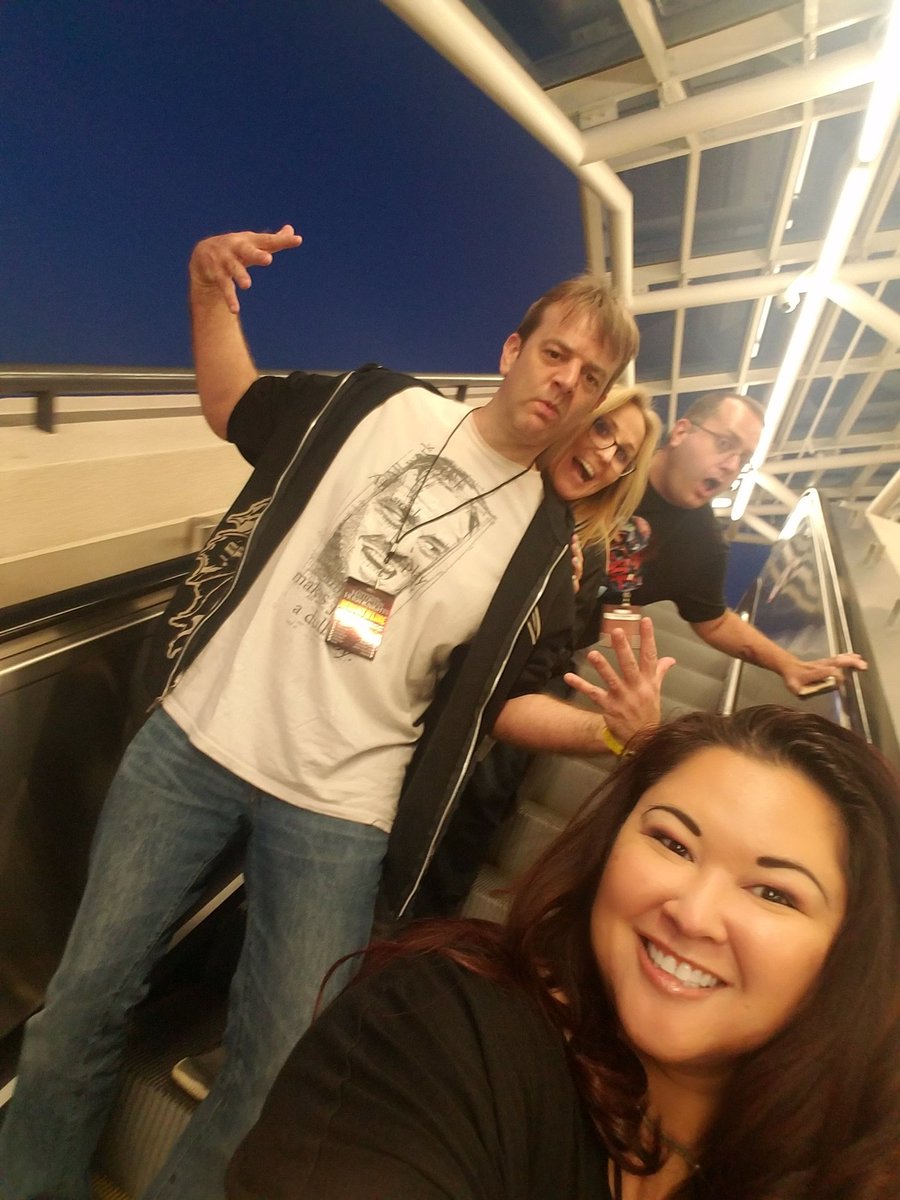 On the escalator to Hell at Halloween Horror Nights! #UniversalHHN