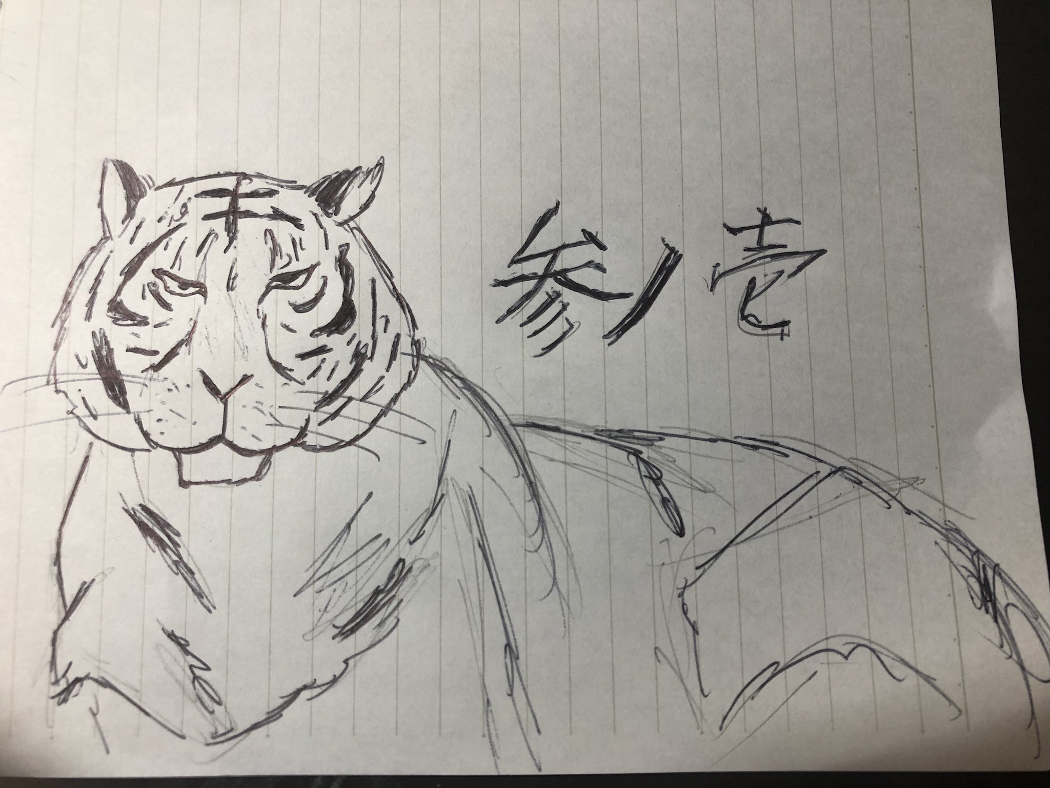 えーちゃん 学級旗に描く虎です 何かが違う気がするんですが 何かアドバイスお願いします T Co Y7swsgbg51 Twitter