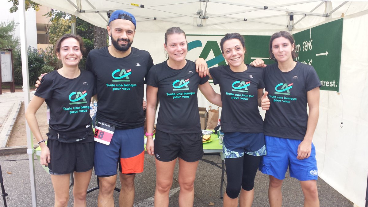 L'équipe du Crédit Agricole pour les 10km de la Champenoise ! #bravo #autop #fierté