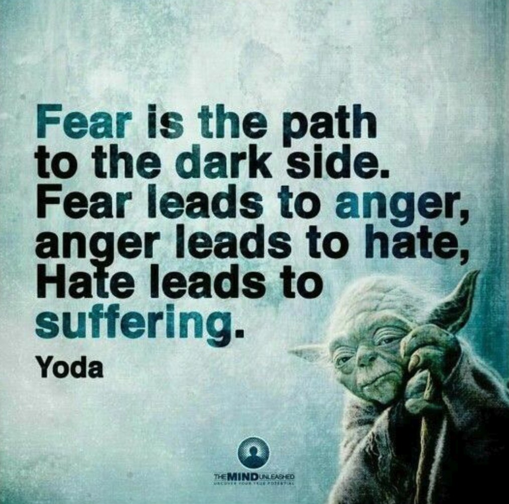 Anger Leads To The Dark Side Daniel J. Kroll Twitterissä: "Fear Is The Path To The Dark Side. Fear Leads  To Anger, Anger Leads To Hate, Hate Leads To Suffering. #Btw17 #Wahl2017  #Afdverhindern #Yoda Https://T.co/Qehecfsqhr" / Twitter