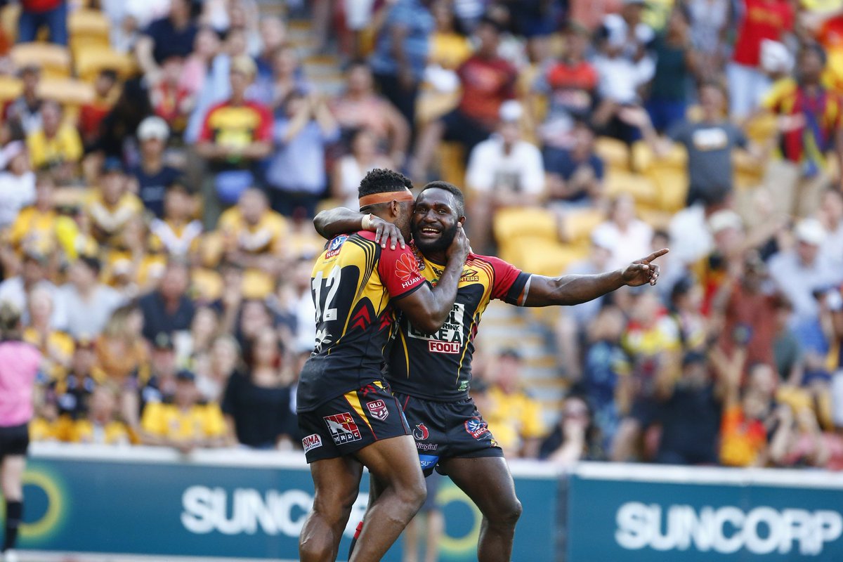 HostplusCup's tweet photo. Match Report: @pnghunters07 claim the #intrustsupercup against a gallant @SC_Falcons - https://t.co/dwKrVhus1E #PNGvSCF https://t.co/HQuL9HK9yD