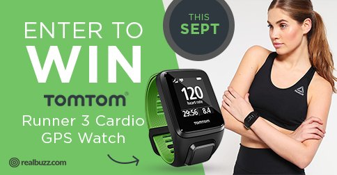 Win a TomTom Runner 3 Cardio GPS Watch in our Facebook competition. Click the link to enter bit.ly/2eKjMhm 🍀 #competition #giveaway