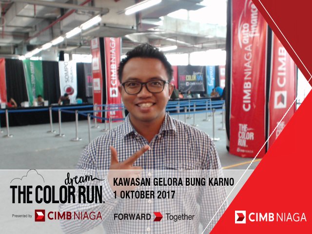 Sampai jumpa di #TheColorRunCIMBNiaga - Kawasan GBK, Senayan (1/10). <a href="/cimbniaga/">CIMB Niaga</a> #TheColorRunCIMBNiaga