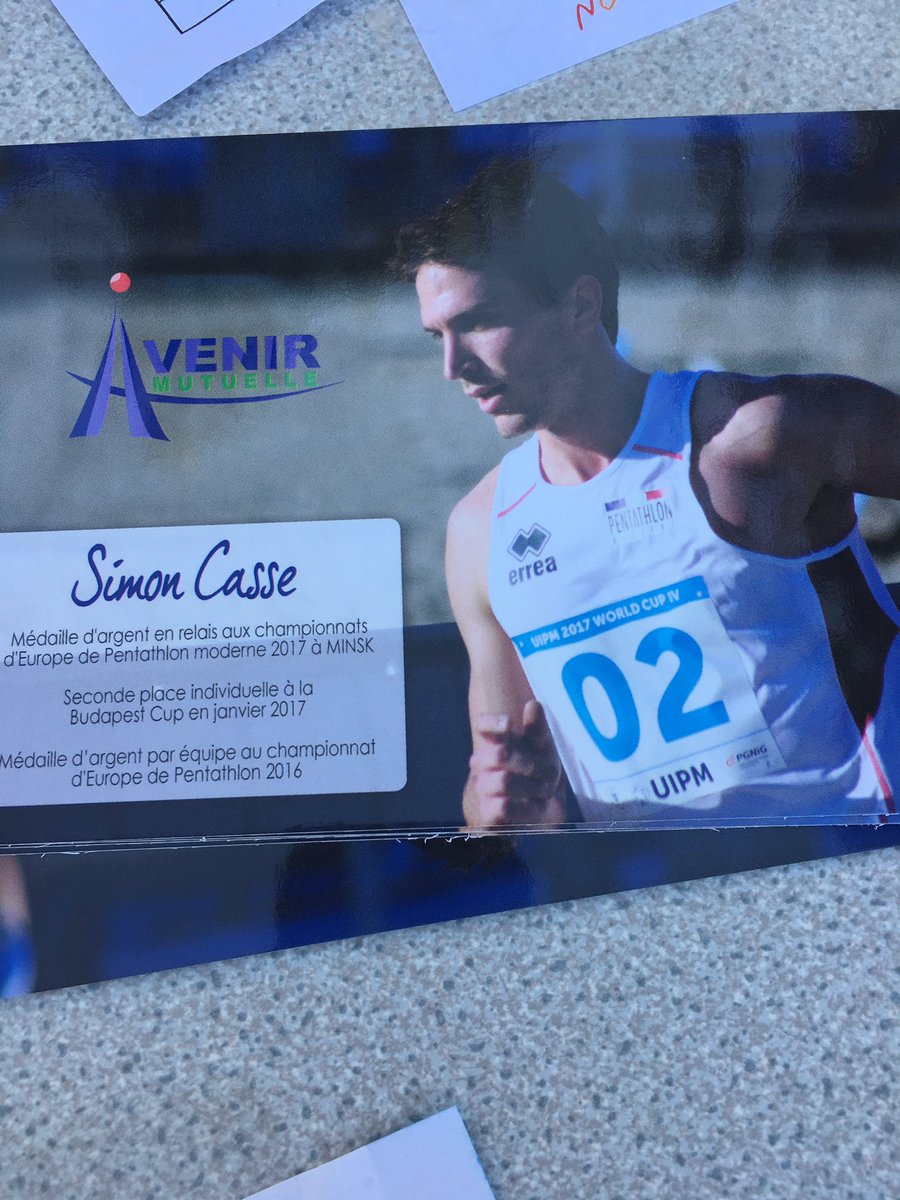 La dedicasse du parrain et sportif <a href="/SimonCasse/">Casse Simon</a> au #famillathlon #champion #europe #pendathlon