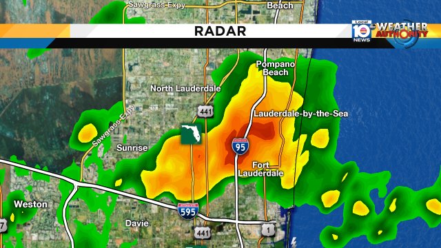 T-storm in Broward drenching areas from Pompano Beach to Fort Lauderdale and west to Plantation #FLwx #storms https://t.co/2Ry9HIOr3i