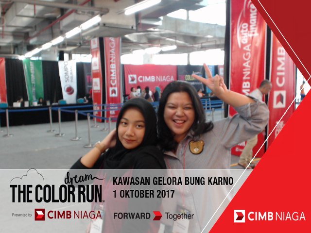 RirisAndrawina's tweet photo. I'm ready for Race Day! Be Healthy, Be Happy, Be You! @cimbniaga #TheColorRunCIMBNiaga https://t.co/LuR7B6XJ4w