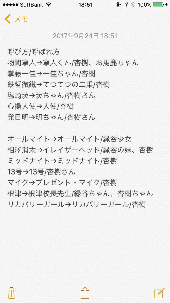 鈴魁 Twitter वर ヒロアカプラス 夢アカ 因みに設定と呼び方 呼ばれ方