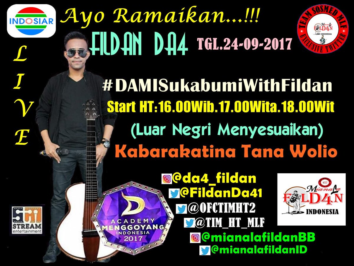 Digar_rahayudin's tweet photo. Assalamualaikum kaka semua jangan lupa saksikan malam ini DAMI yah dan ramaikan HT nya #DAMISukabumiWithFildan https://t.co/hJ6gWw1KSr