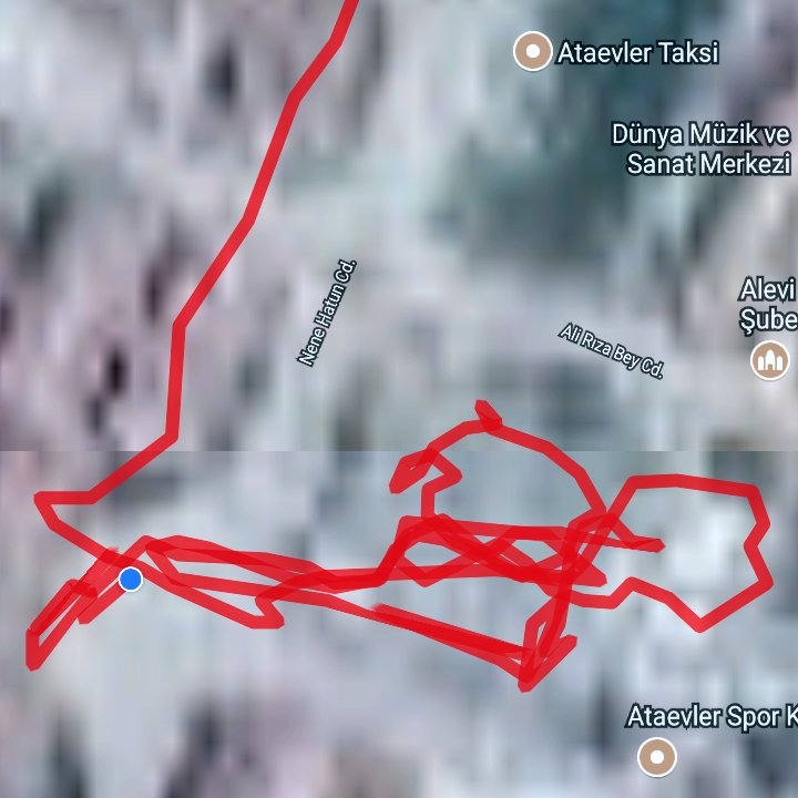 Babasıyla/annesiyle pazara gidip de aynı yerlerden defalarca geçmeyen var mı? :D Bugün pazarda geçtiğimiz yerlerin uydu görüntüsü​ böyle.