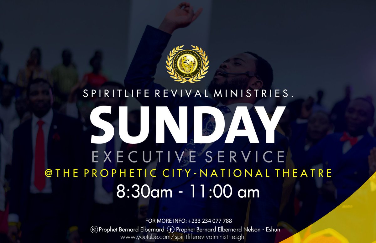 SpiritlifeGH's tweet photo. Join us LIVE this morning for our #SundayExecutiveService with the Oracle @ProphElbernard.
https://t.co/C6kIQO7w6q
#SRM
#BernardElBernard https://t.co/OnGLAUhuBH