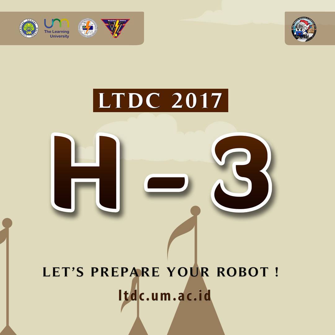 LTDC_WSEUM's tweet image. ltdc_wseum[H-3] Road to LTDC 2017
Halo para pecinta robotika, 
Let&apos;s Prepare your Robot!!! #workshopelektro #linetracerrobot #komunitasrobot