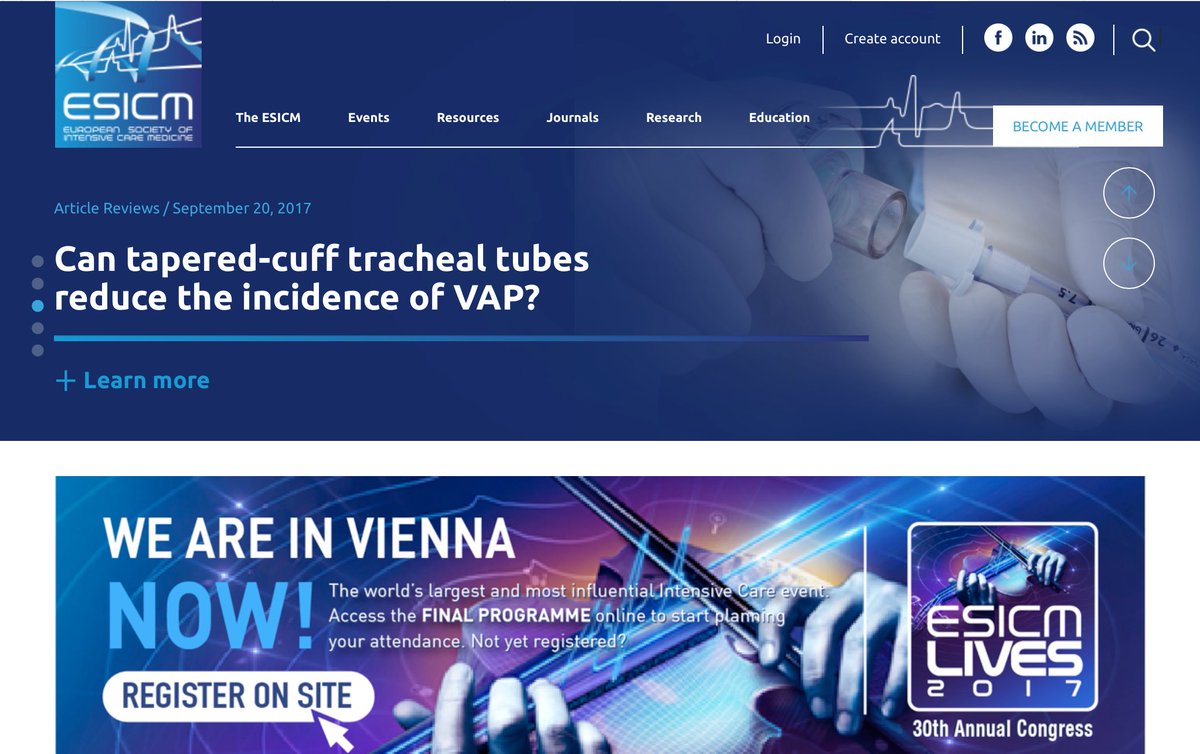 #BREAKING new <a href="/ESICM/">ESICM</a> website now live #LIVES2017 esicm.org <a href="/DrMCecconi/">Maurizio Cecconi</a> <a href="/ESICM_CEO/">Joel Alexandre</a>