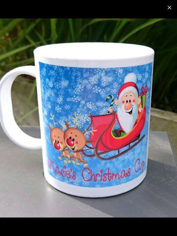SentimentsGlass's tweet image. Personalised Children’s Plastic Mug. Christmas Design. £5.99 plus p&amp;amp;p. #mug #xmas #new #handmade #unique #gift