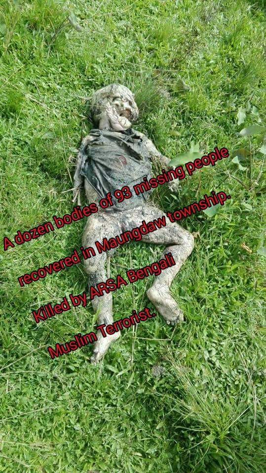 Today's heartbroken photos for peace loving Hindu people in Arakan Myanmar done by Muslim bengali terrorists