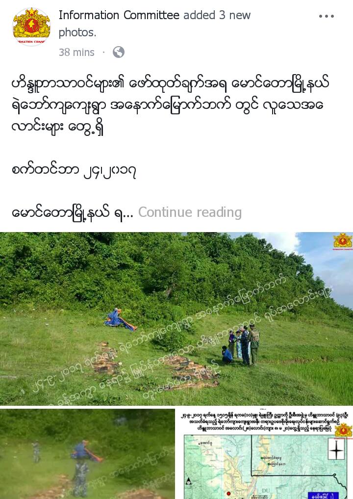 MayWongST's tweet photo. #Myanmar govt says 28 bodies of kidnapped #Hindu residents found in #Maungdaw #Rakhine . 20 of them women https://t.co/z7wn1GYNcF