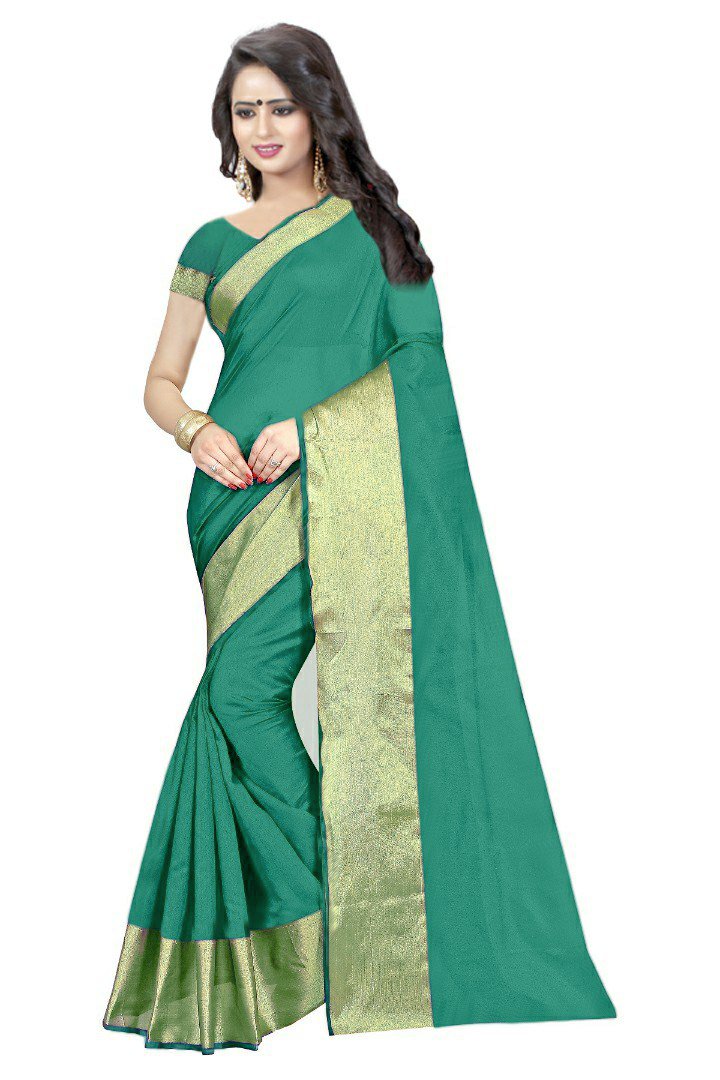 shopensta's tweet image. FWS1330 Green Cotton Polyster Silk Saree shopensta.com/product/fws133…