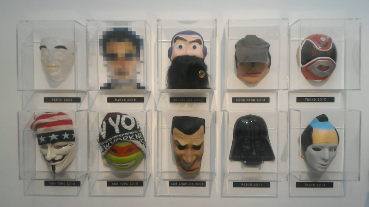 fandecine's tweet photo. Sortie du dimanche, petite #expo sympa au @museeenherbe, #HelloMyGameIs. Parfait pour contaminer les enfants aux mosaiques d'Invader #Paris https://t.co/OPNRwQsthM