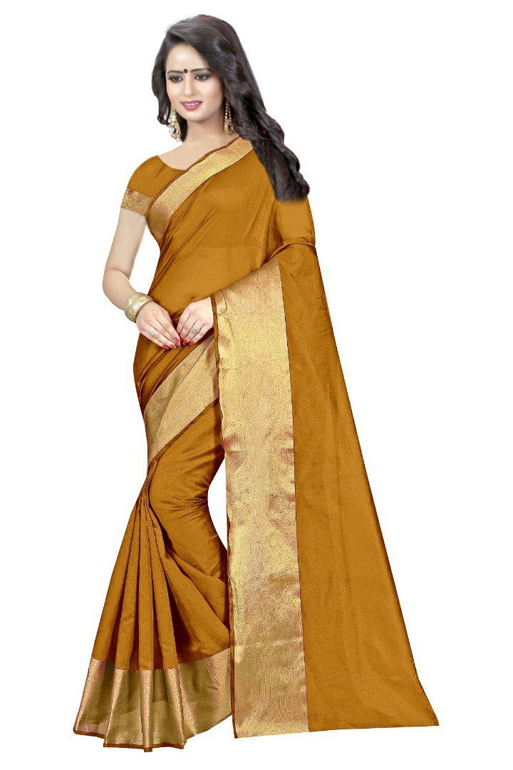 shopensta's tweet image. FWS1332 Mustered Cotton Polyster Silk Saree shopensta.com/product/muster…