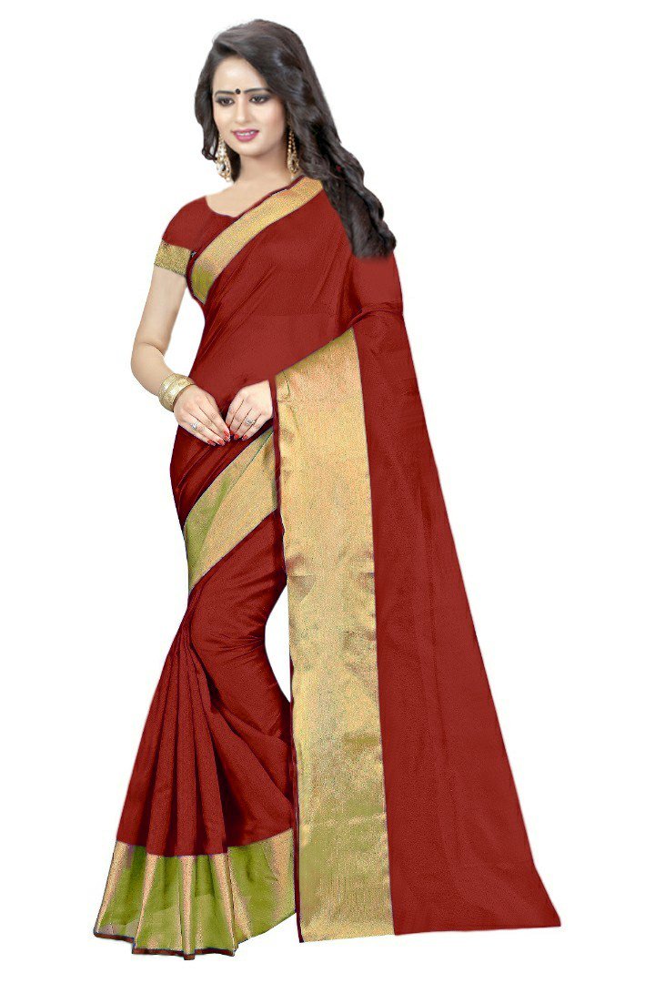 shopensta's tweet image. FWS1334 Red Cotton Polyster Silk Saree shopensta.com/product/red-co…