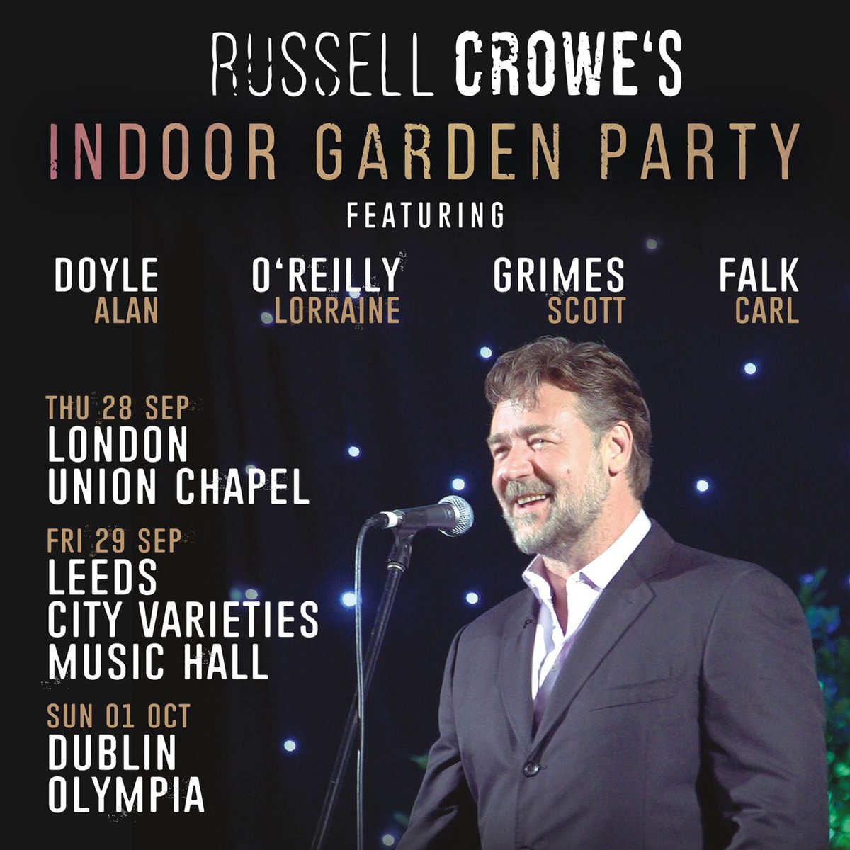 Russell Crowe On Twitter Indoor Garden Party Concerts Have A