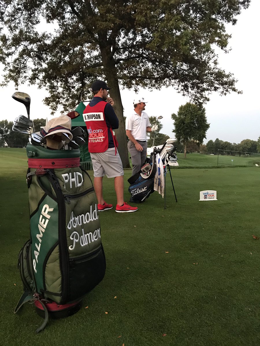 truckkarma's tweet photo. We are off and running @DAPChamp @NickThompsonPGA is leading the charge #wearemembers #arniesarmy #misstheking https://t.co/jn03xciTLh