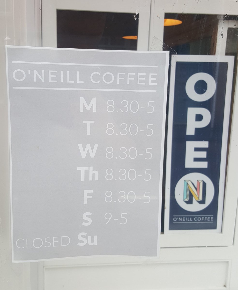 Our new opening times