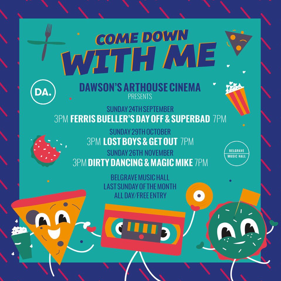 Today, films,DJs, half price pizza and burger deals all day!!!