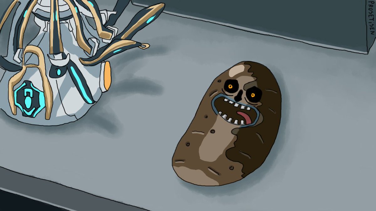 PROSETISEN's tweet image. Look, Grineer brothers!
IM TATER HEEEK!!!!