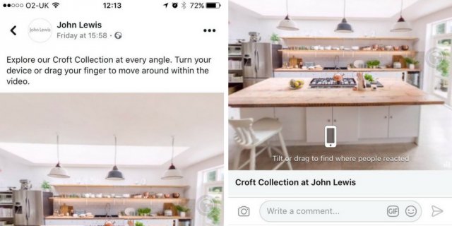 TheDrum's tweet photo. John Lewis becomes the first UK retailer to trial Facebook 360 ads
https://t.co/WHgUYIp2tk https://t.co/HWebVLDBV8