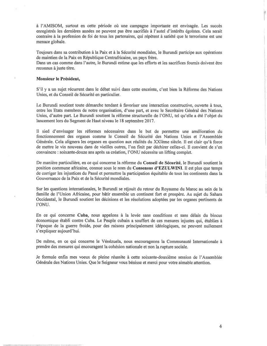 Pdraic On Twitter Heres The Full Text In French Of Burundis