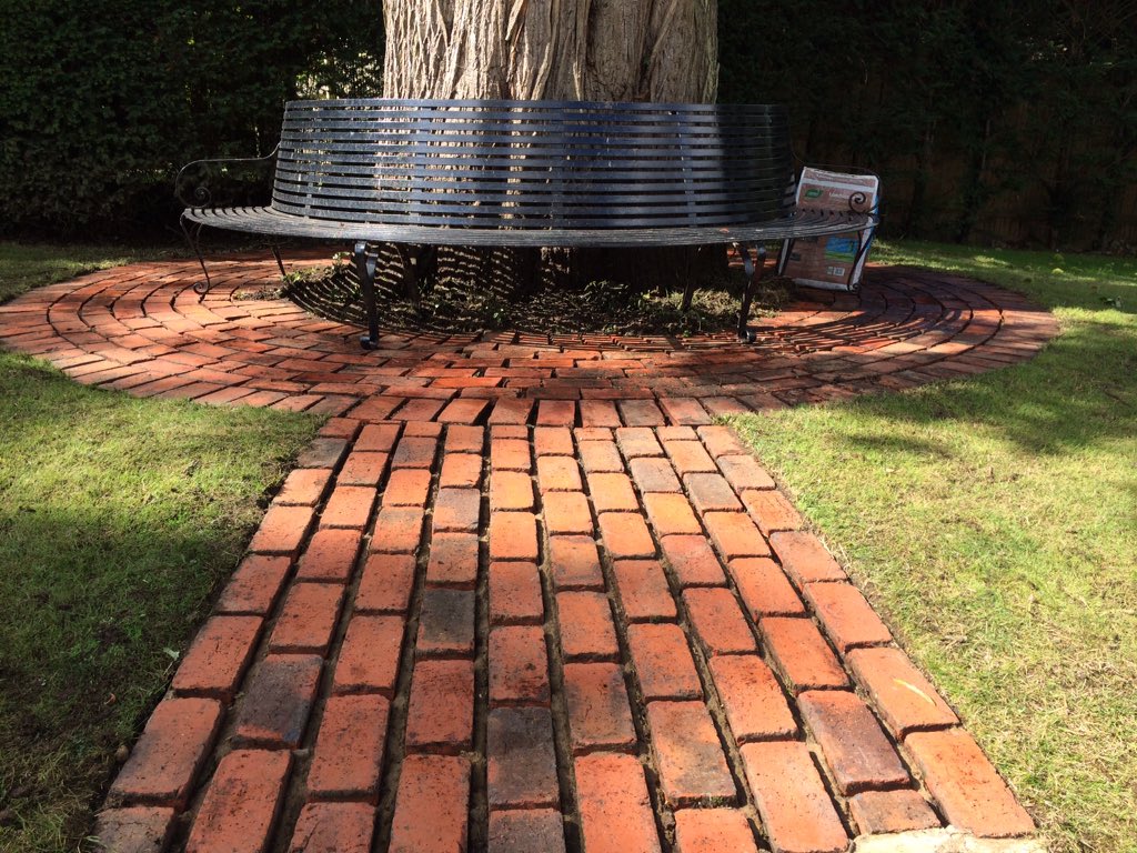 Clay pavers given the pressure wash treatment in #limpsfield #surrey