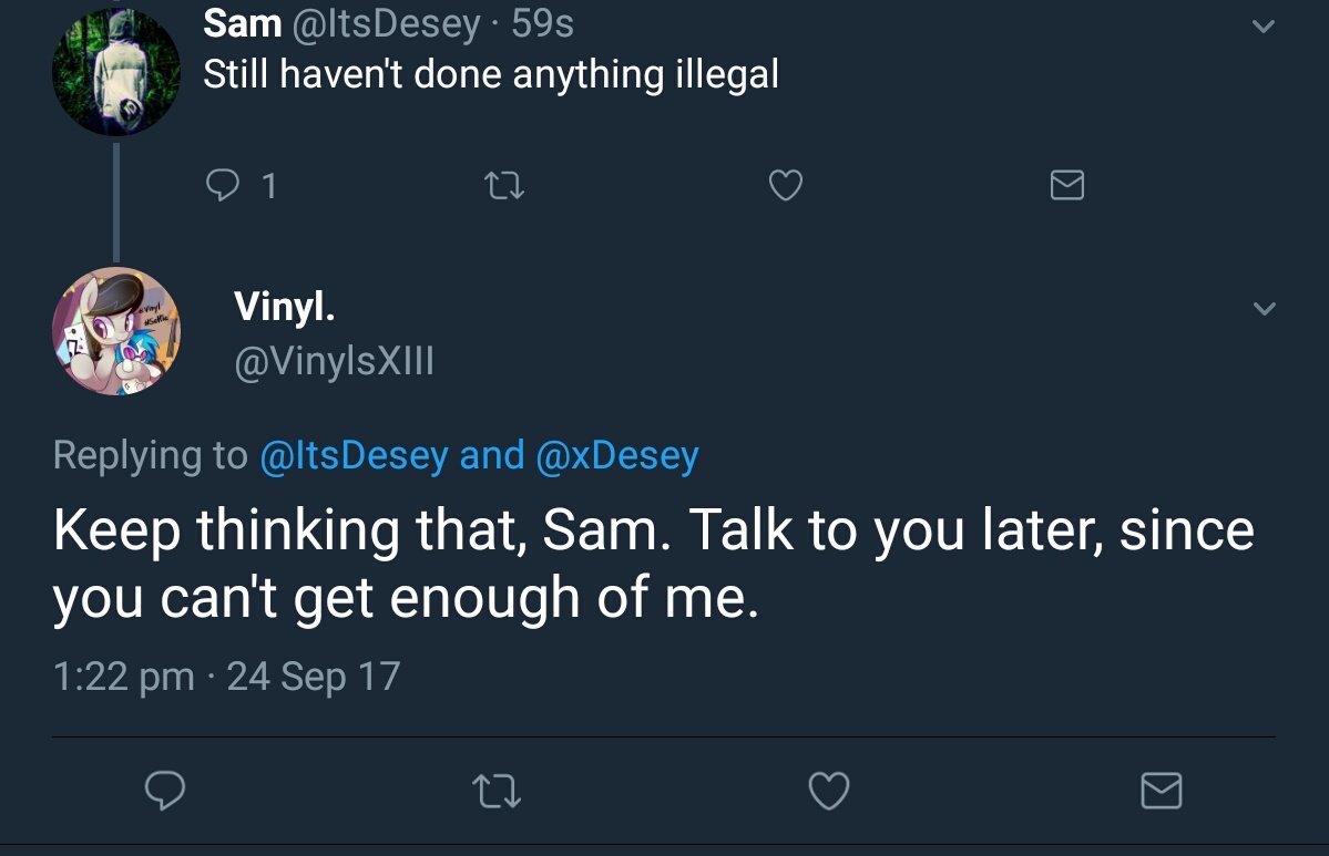 xDesey's tweet photo. Getting arrested for replying to tweets boys. https://t.co/LNQFa1lsvg