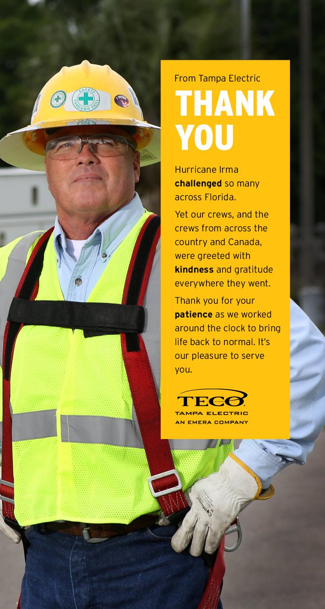Teco Energy On Twitter A Message From Tampa Electric