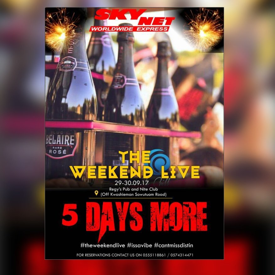 Je_suis_Banner1's tweet photo. Y'all be looking for somewhere to Jam at d end of this month..
#theweekendlive is the Jam to be present at.
29.09.17 and 30.09.17
2days 
🔥🔥🔥 https://t.co/PFgu5x7FLk