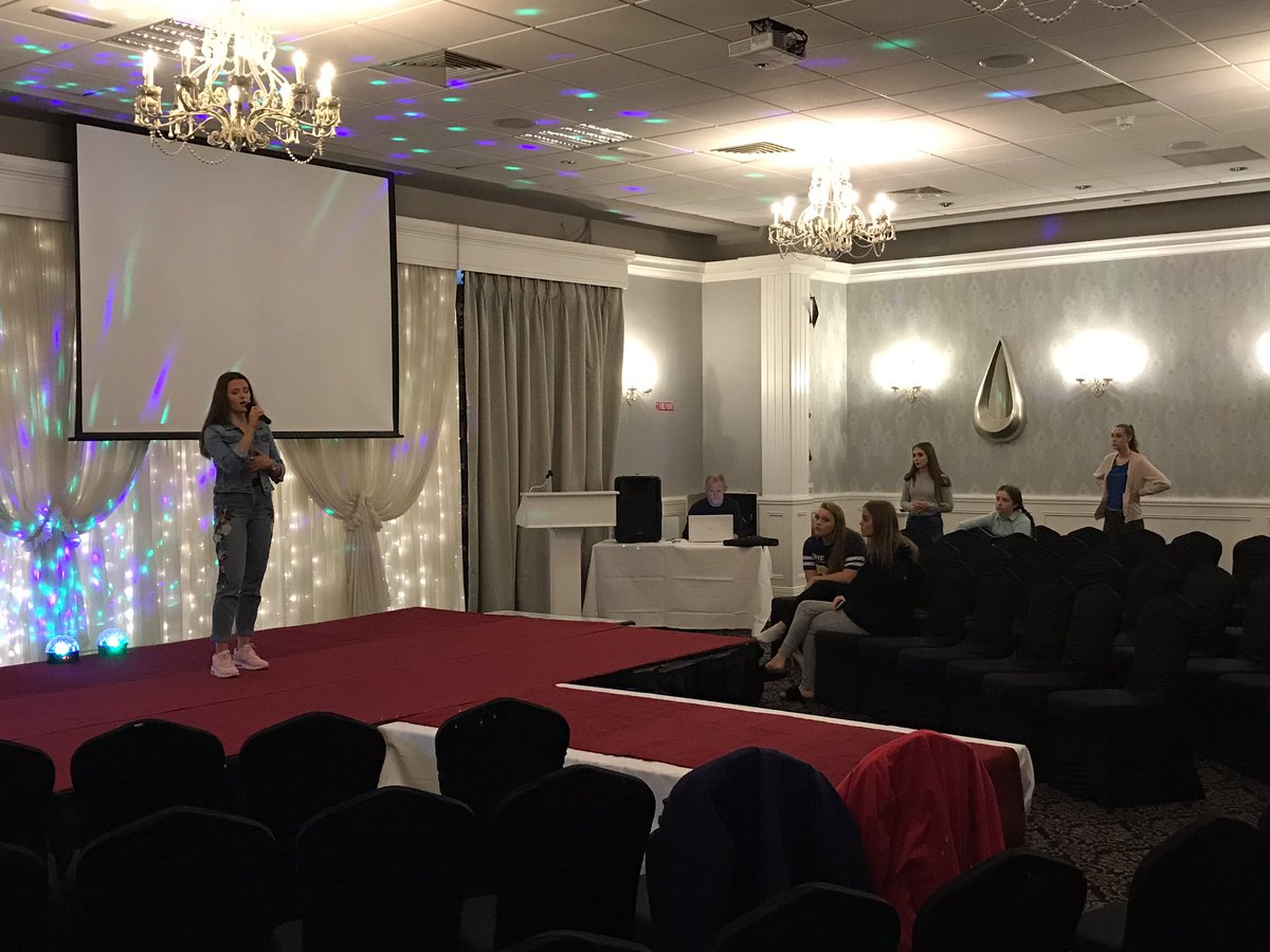 OrlaithCarmody's tweet photo. Wonderful #TYyear performers from Sacred Heart #Drogheda warming up for #able2model @Westcourthotel at 3pm https://t.co/bghFdupYpd