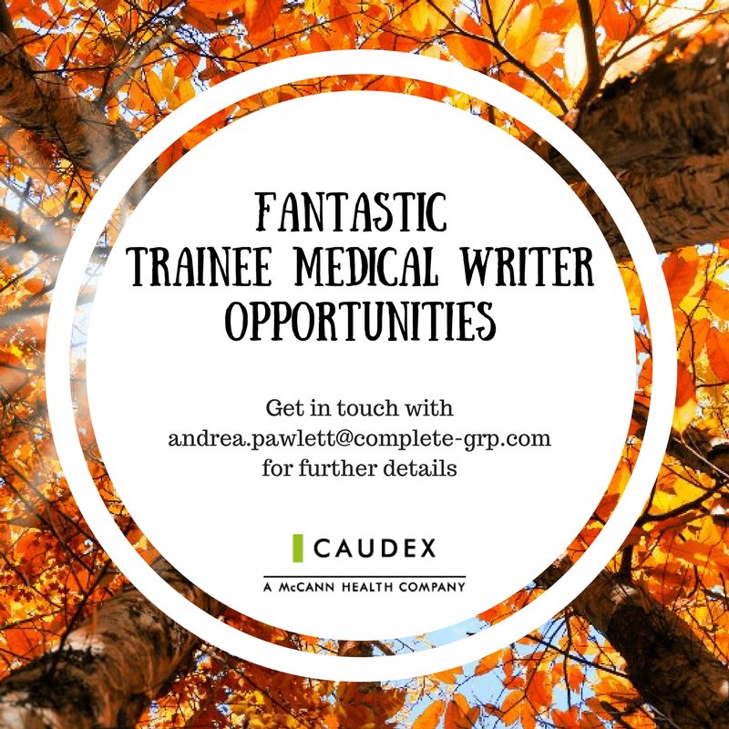 AndreaPawlett's tweet photo. We're recruiting our next cohort of Trainee Medical Writers. Get in touch with andrea.pawlett@complete-grp.com for details @caudex_medical https://t.co/cG9884hH0G