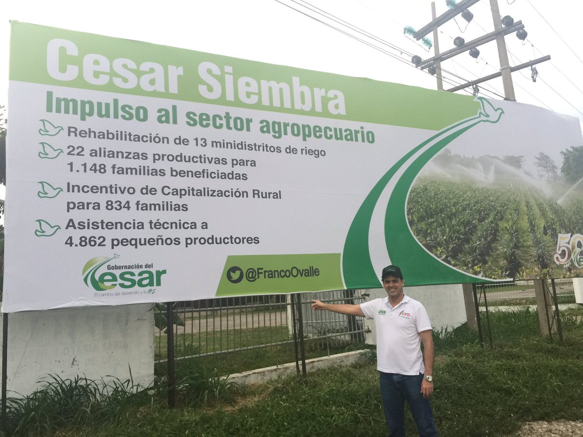 Bajo el liderazgo de nuestro Gobernador, nos esforzamos intentando recuperar el estatus de nuestro sector Agro en el desarrollo del Cesar.