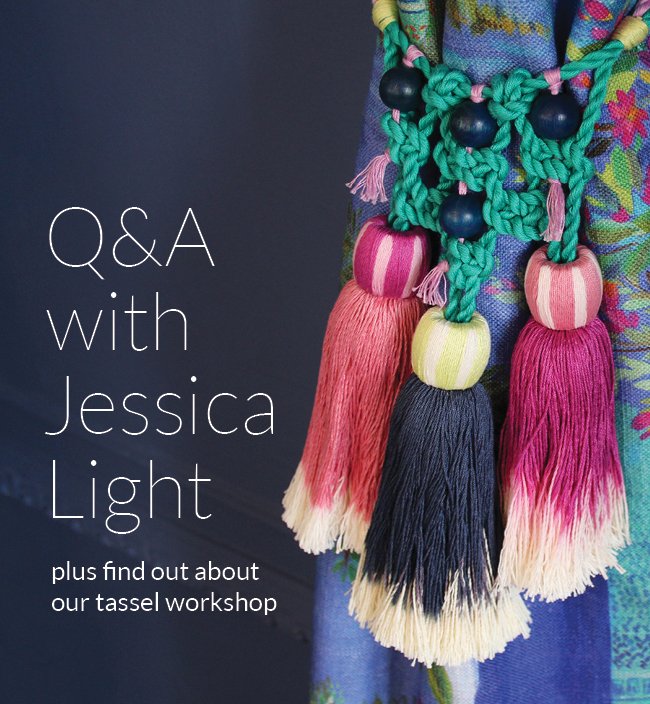 I've been having a natter with <a href="/bluebellgray/">bluebellgray</a> and find out about next Sat's #tassel workshop bluebellgray.com/blog/qa-jessic…