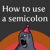 Today is punctuation day so we're tackling the scariest punctuation - the semicolon. Check out <a href="/Oatmeal/">The Oatmeal</a> guide buff.ly/2vGIaWP