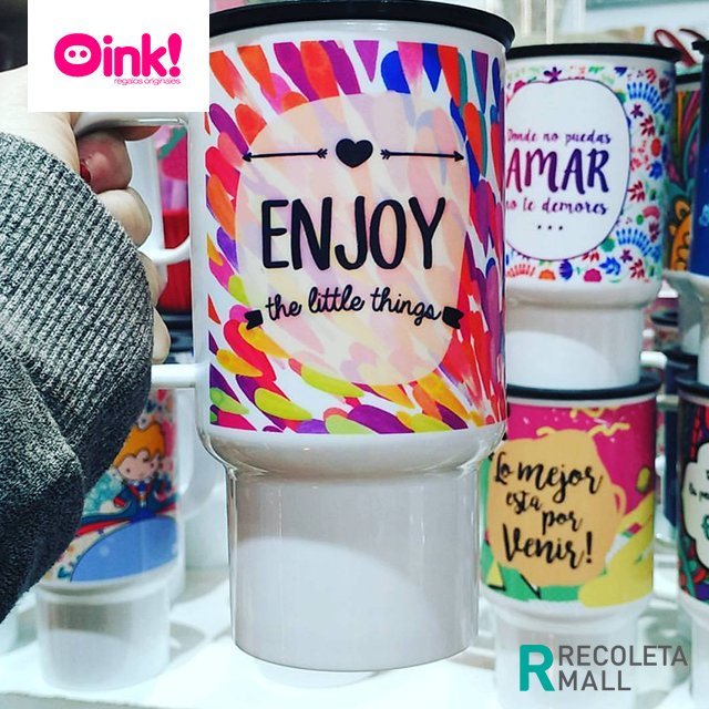 recoletamall's tweet photo. #Enjoy 😍😇 Tazas térmicas con manija tapita y cierre hermético  ☕ Vení hoy a buscar la tuya @regalameoink https://t.co/mutcODHgMA