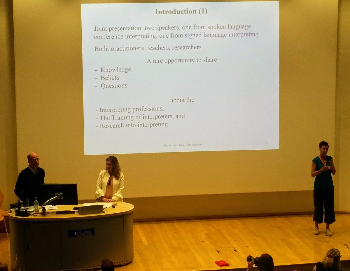 interphistory's tweet photo. Daniel Gile addresses @ASLIuk in the role of a fellow conference #1nt and researcher. #ASLI30 #ASLI2017 @JeminaNapier https://t.co/rH7032VAJ9