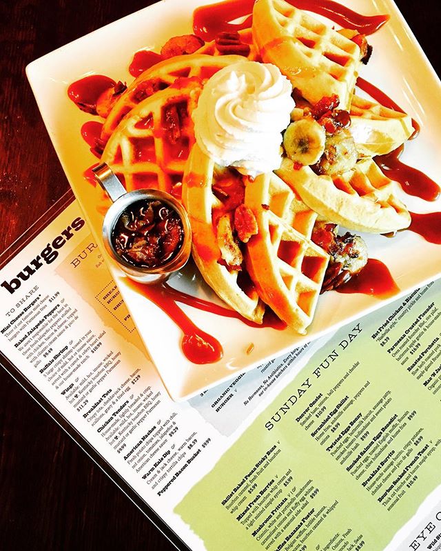 PlanBMilford's tweet photo. Weekends are for Waffles (obviously). Get yours at Sunday Brunch at 10 AM! 📷: @ctaintsobad Menu: https://t.co/llRJOr1pPs #ctbrunch https://t.co/YpHL56NX7z