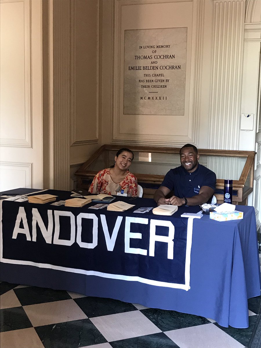 Maho '18 and Admission Counselor Trey Brown '12 are ready to welcome you to our Fall Open House! #alwaysrecruiting #welcometoandover