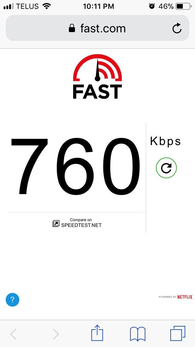mcintyreangus's tweet photo. @Xplornet hello this is what I mean. Speed right now and speed at 8pm last night! When I want to stream something!  Not happy https://t.co/xmMJ7dGVFE