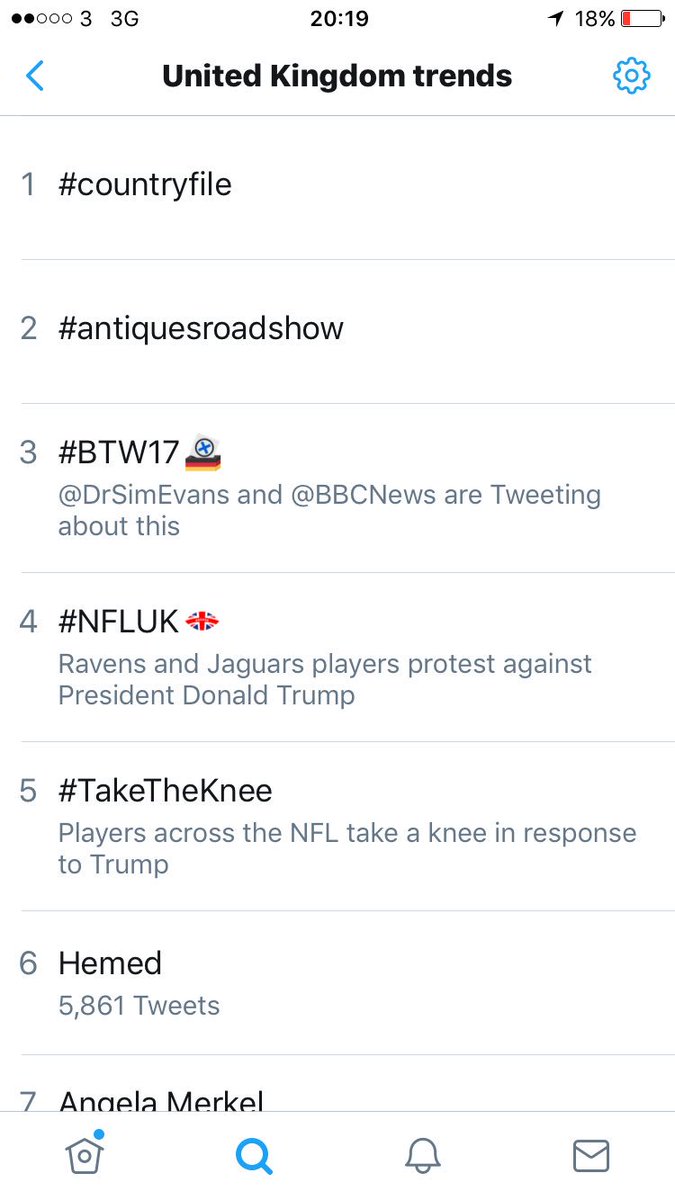Mattypugh89's tweet image. While the rest of the world trends politics, sport and the like.
The U.K. has #countryfile and #antiquesroadshow trending 🤣 #veryBritish