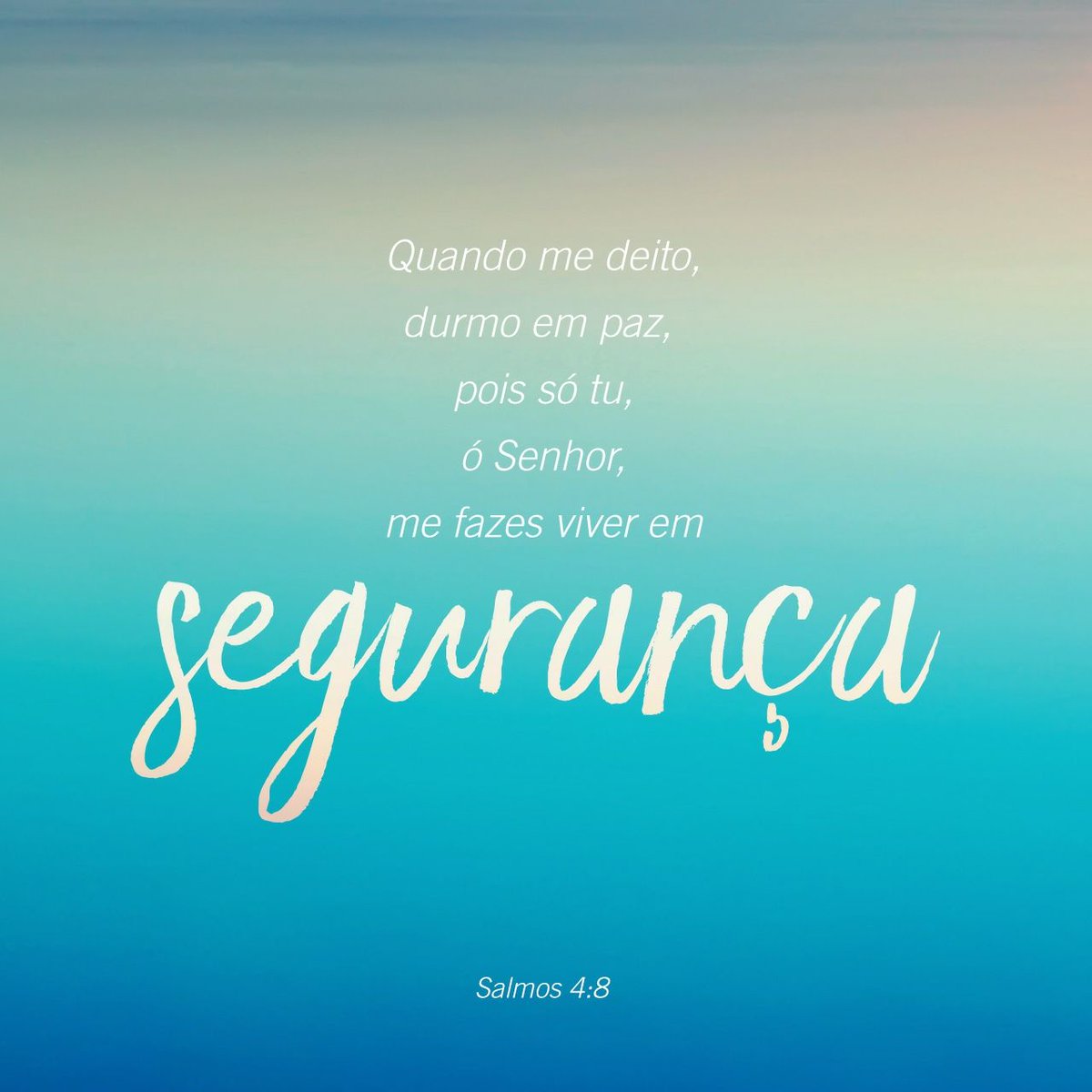 Em paz também me deitarei e dormirei, porque só tu, Senhor , me fazes habitar em segurança.
Salmos 4:8 A…
bible.com/212/psa.4.8.AR…