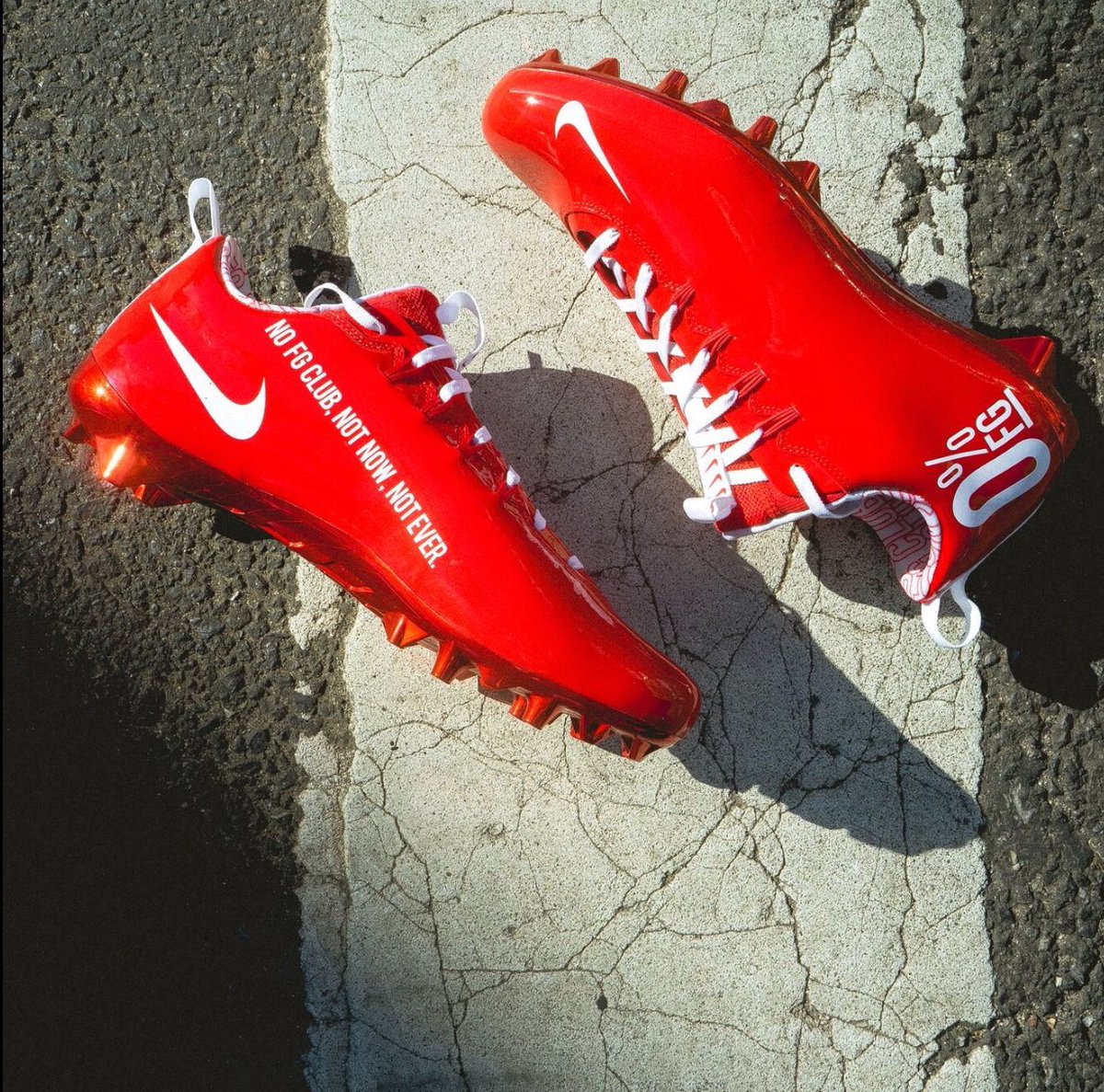 obj red cleats