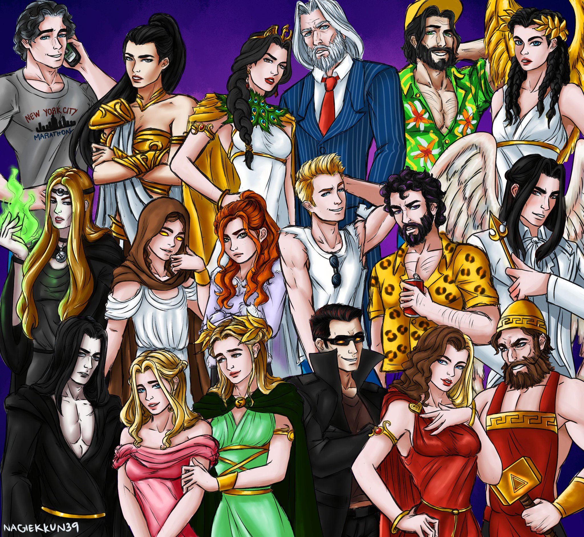 Nagiekkun on Twitter: "Percy Jackson's Greek Gods The olympians +...