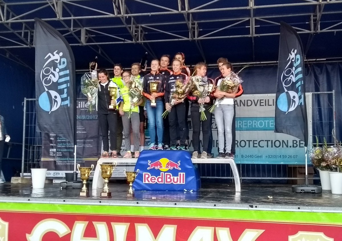 podium BK Mixed Relay U23
1) <a href="/AccentTRIBE/">Accent TRIBE</a> 
2) TTB
3) <a href="/Tribetriatlon/">Tribetriatlon.be</a>
